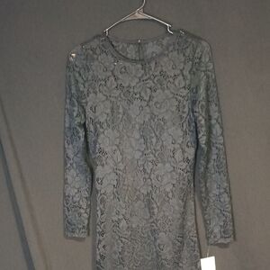 A New Day Black Lace Long Sleeve Dress